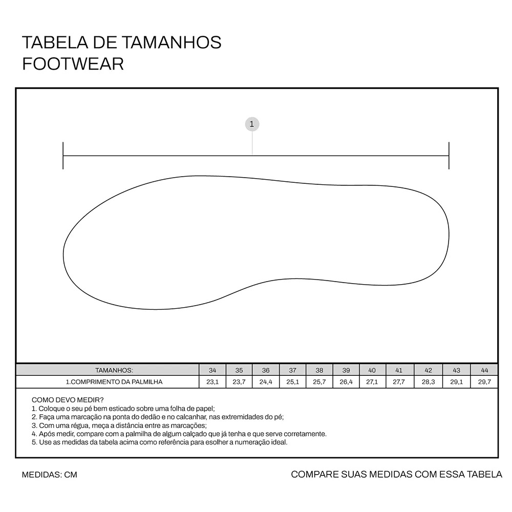 Imagem tabela de medidas