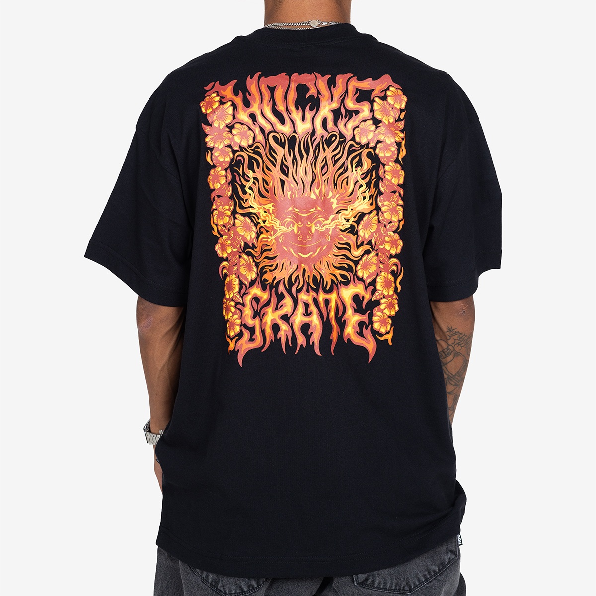 Camiseta Oversized Hocks Calor - Preta