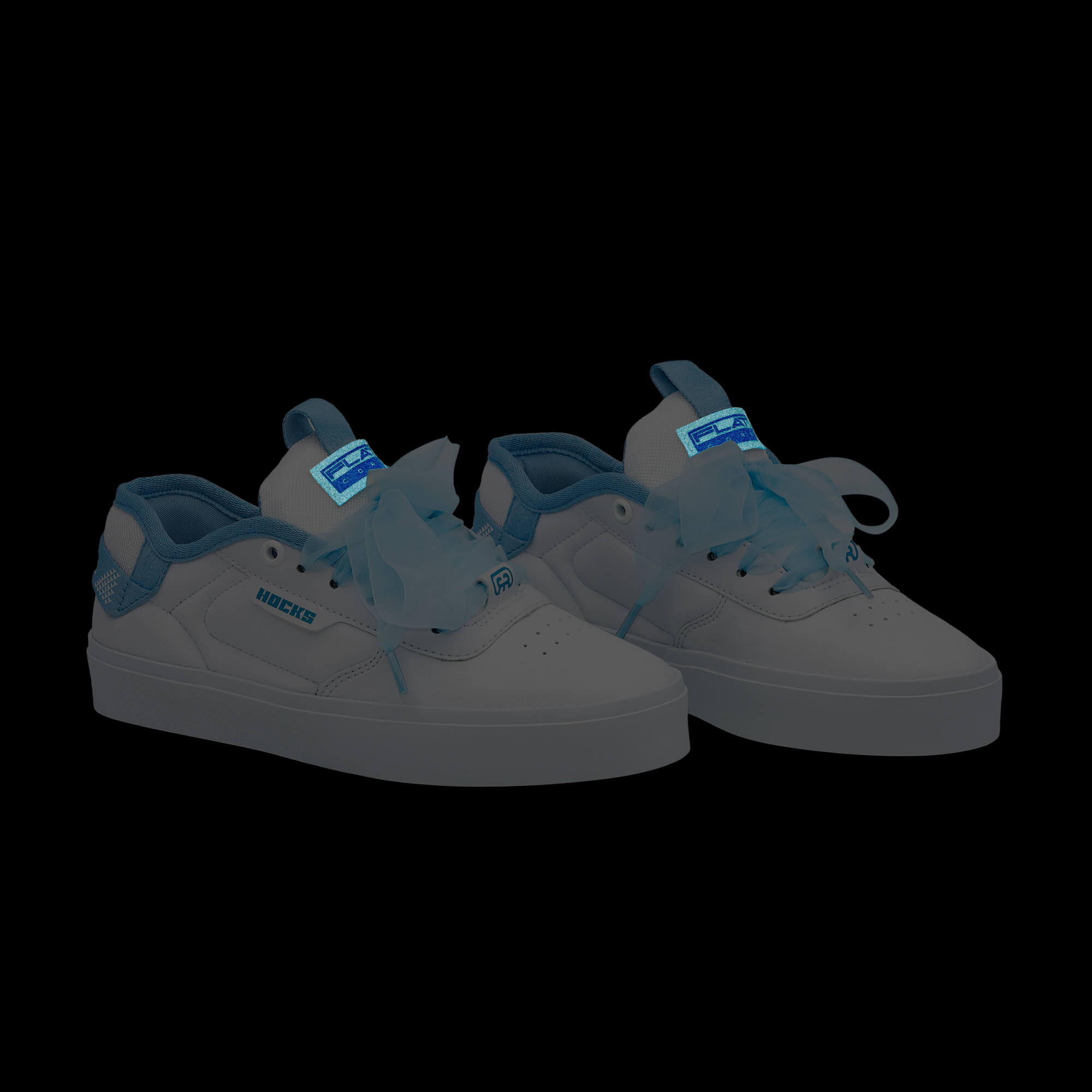 COOTIE × Aloha Blossom Raza Ponquero S/S Tênis Hocks Flat Core - Acqua Bloom UV